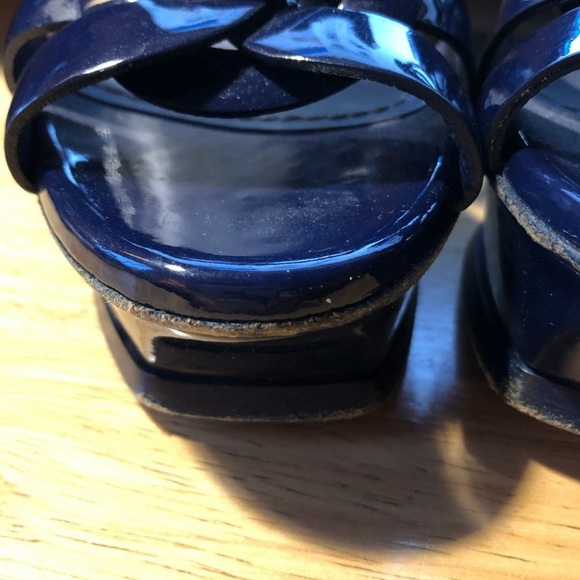 YSL TRIBUTE PATENT LEATHER PLATFORM HEELS 37 Yves Saint Laurent - Picture 6 of 7